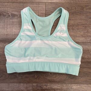 Brooks Moving Comfort Supershot Racer Womens Small Mint Racerback Sports Bra